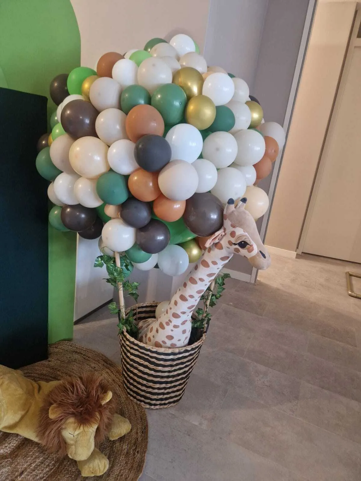 Luchtballon groot incl. knuffel (huur)