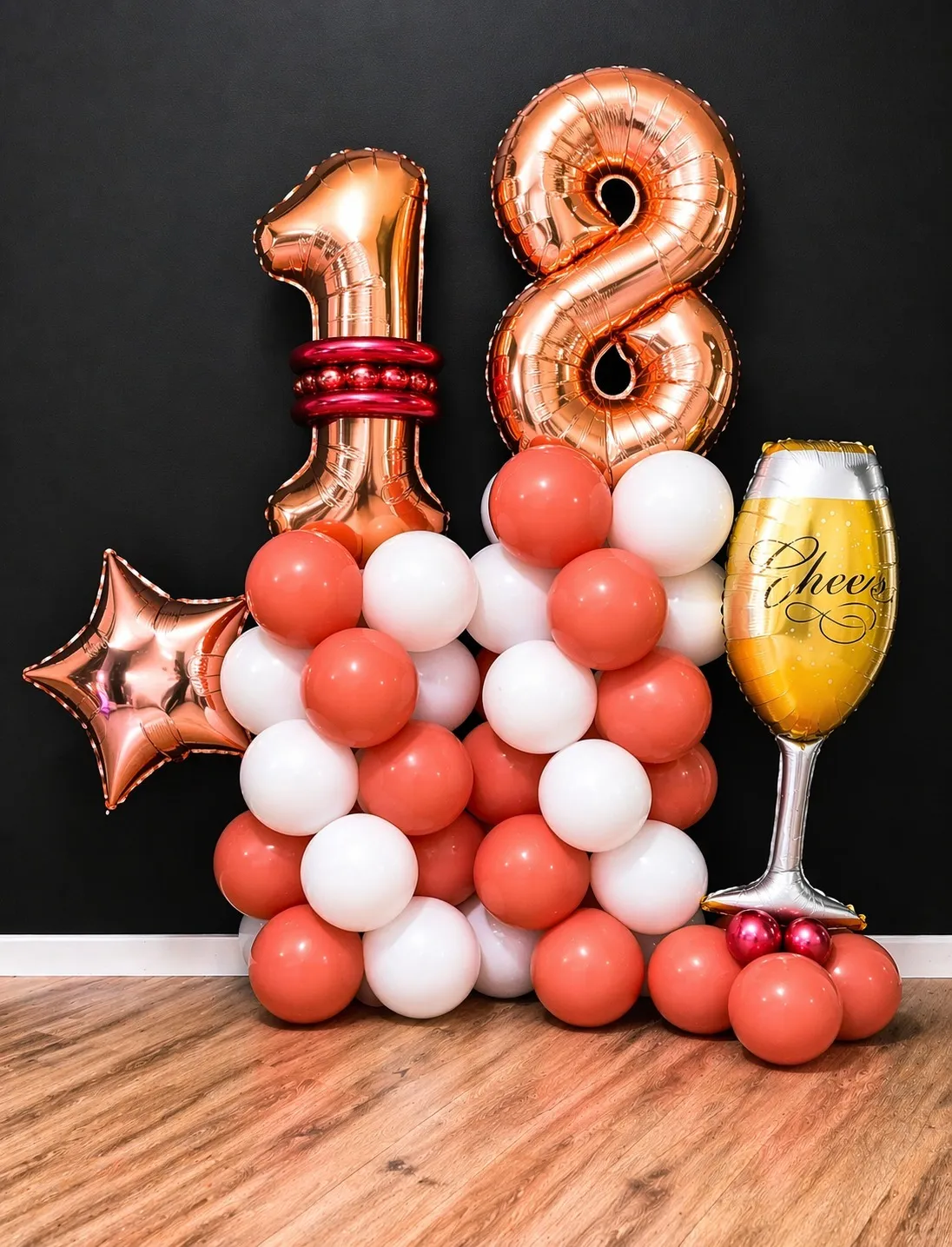 Gronddecoratie met folieballon maat L 160x80cm h/b)