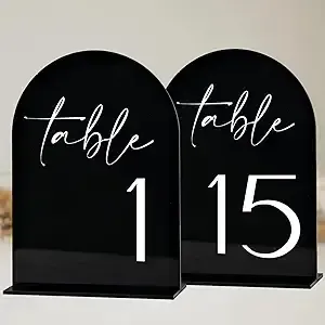 Table Numbers- Black