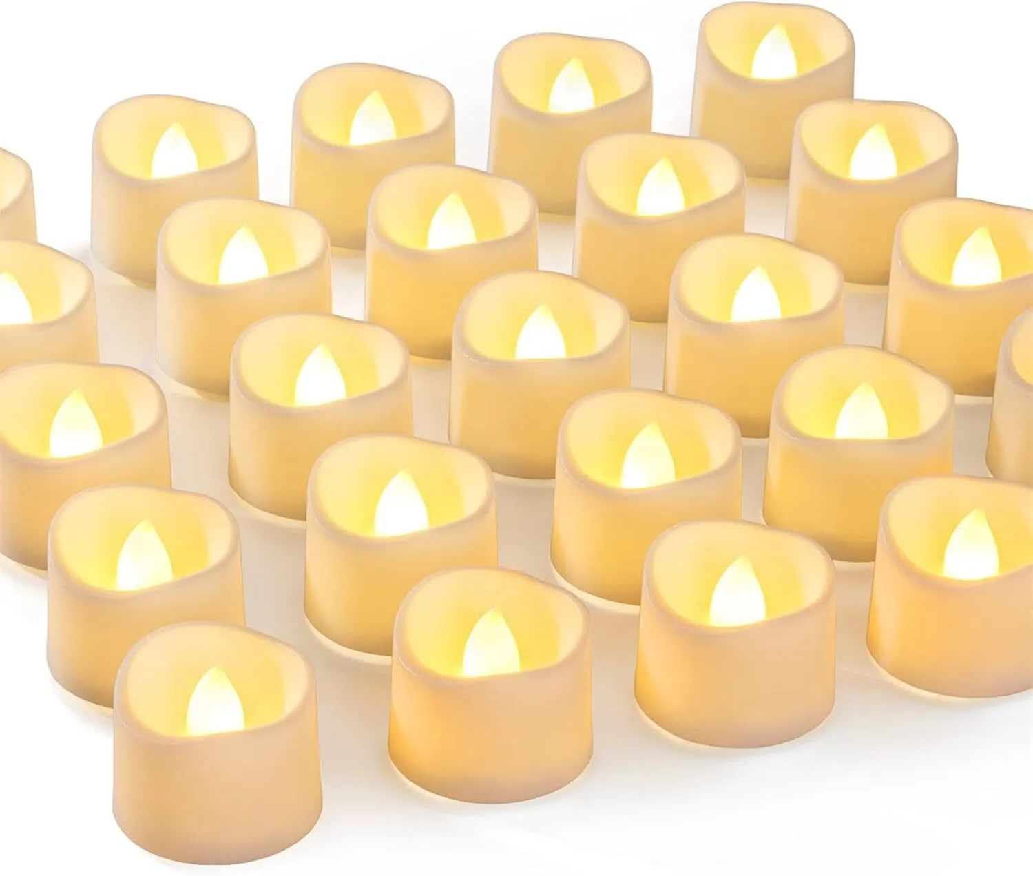 LED Tealight Candles (Flickering Flame-Ivory)