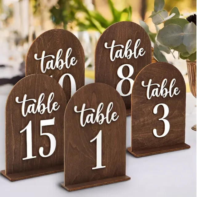 Tables Numbers- Wood