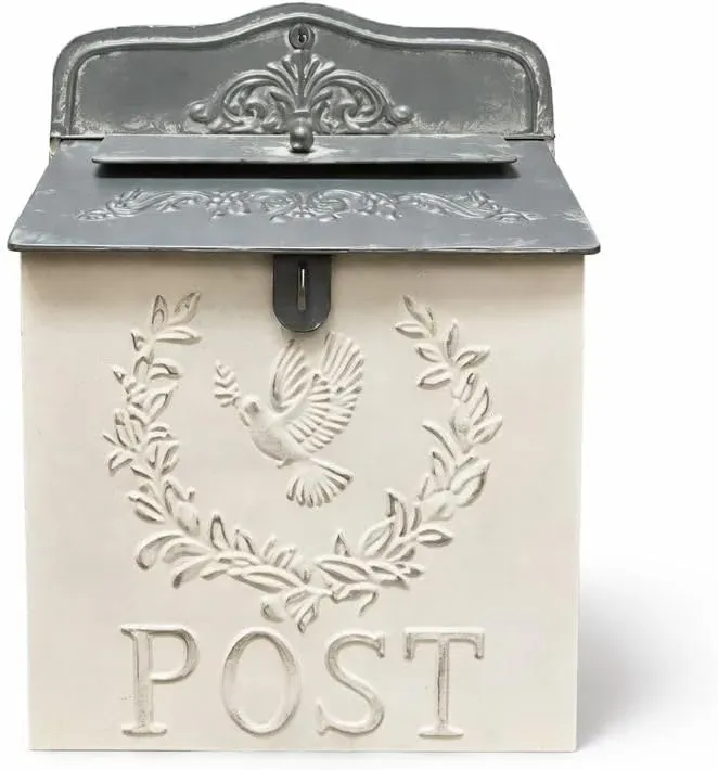 White Metal Card Box