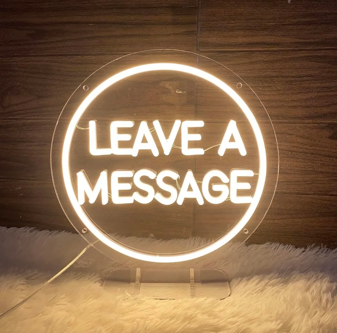 Neon Leave A Message Sign