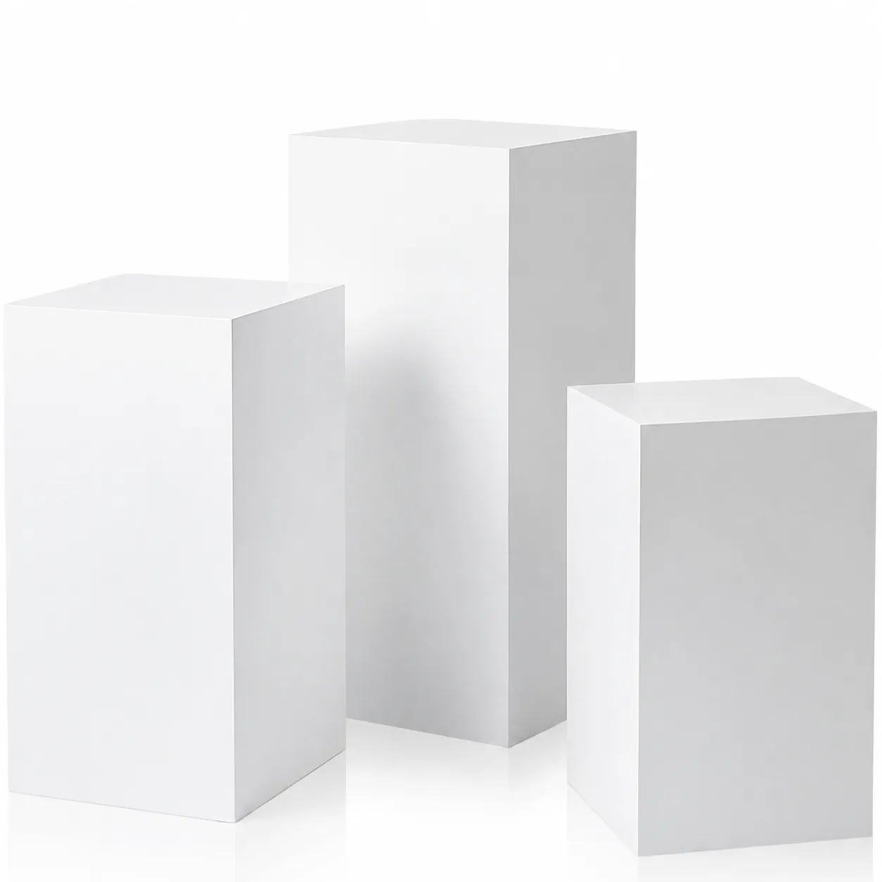 White Pedestal Trio