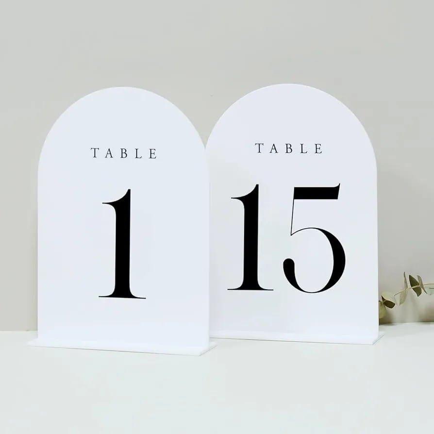 Table Numbers- White