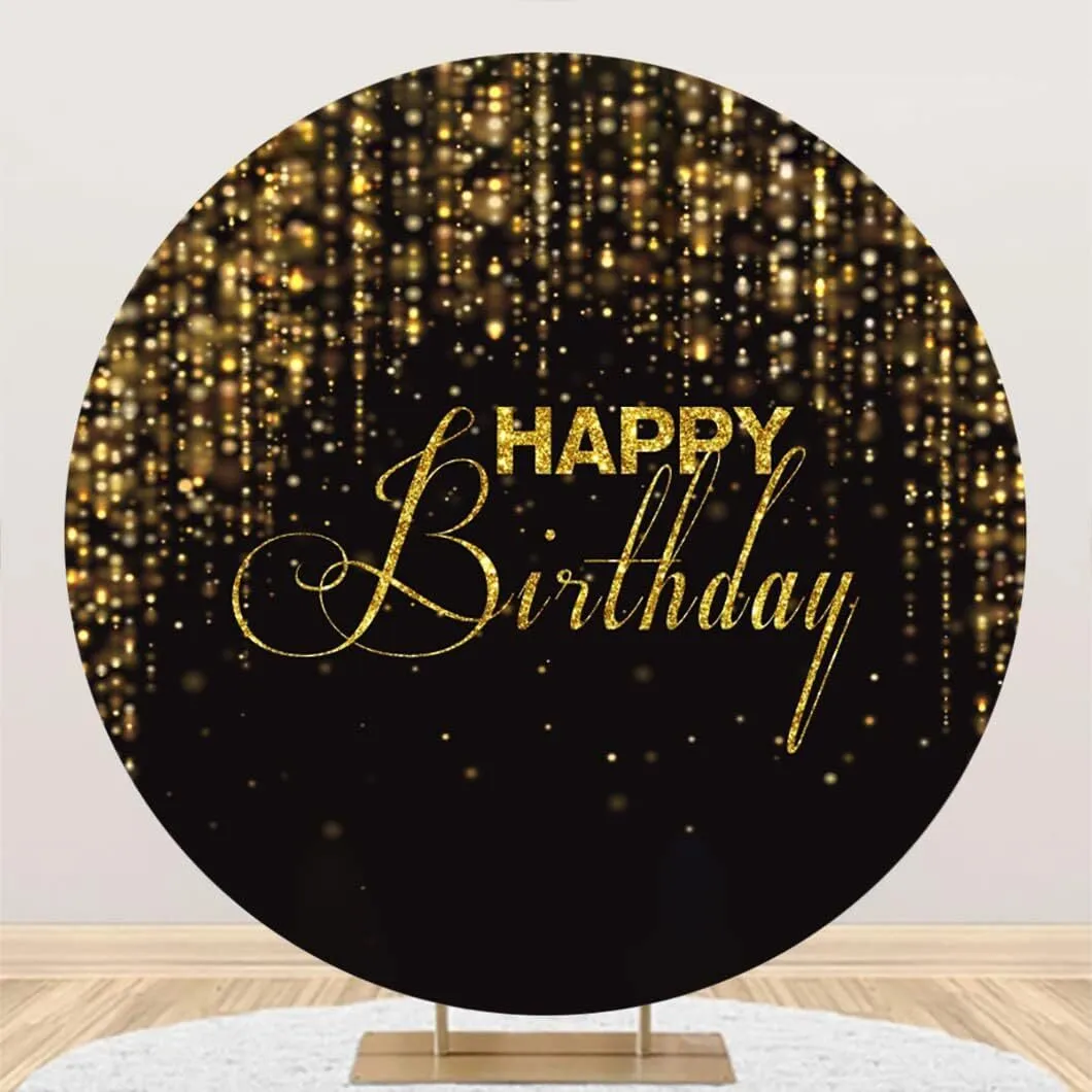 Happy Birthday - Round Backdrop