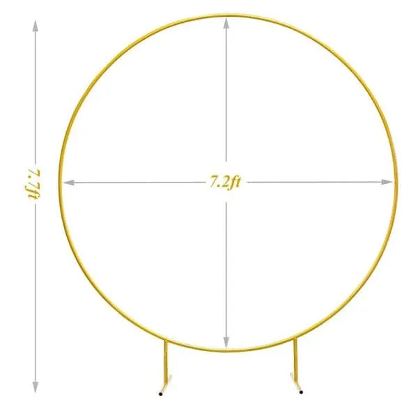 Round Gold Backdrop Kit (7.2' x 7.7')
