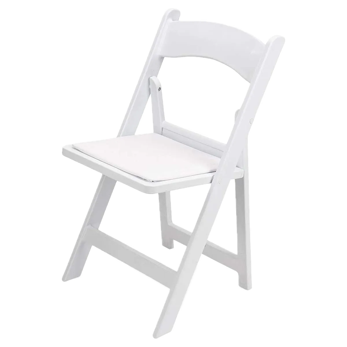 Premium Hvit Klappstol (Foret)