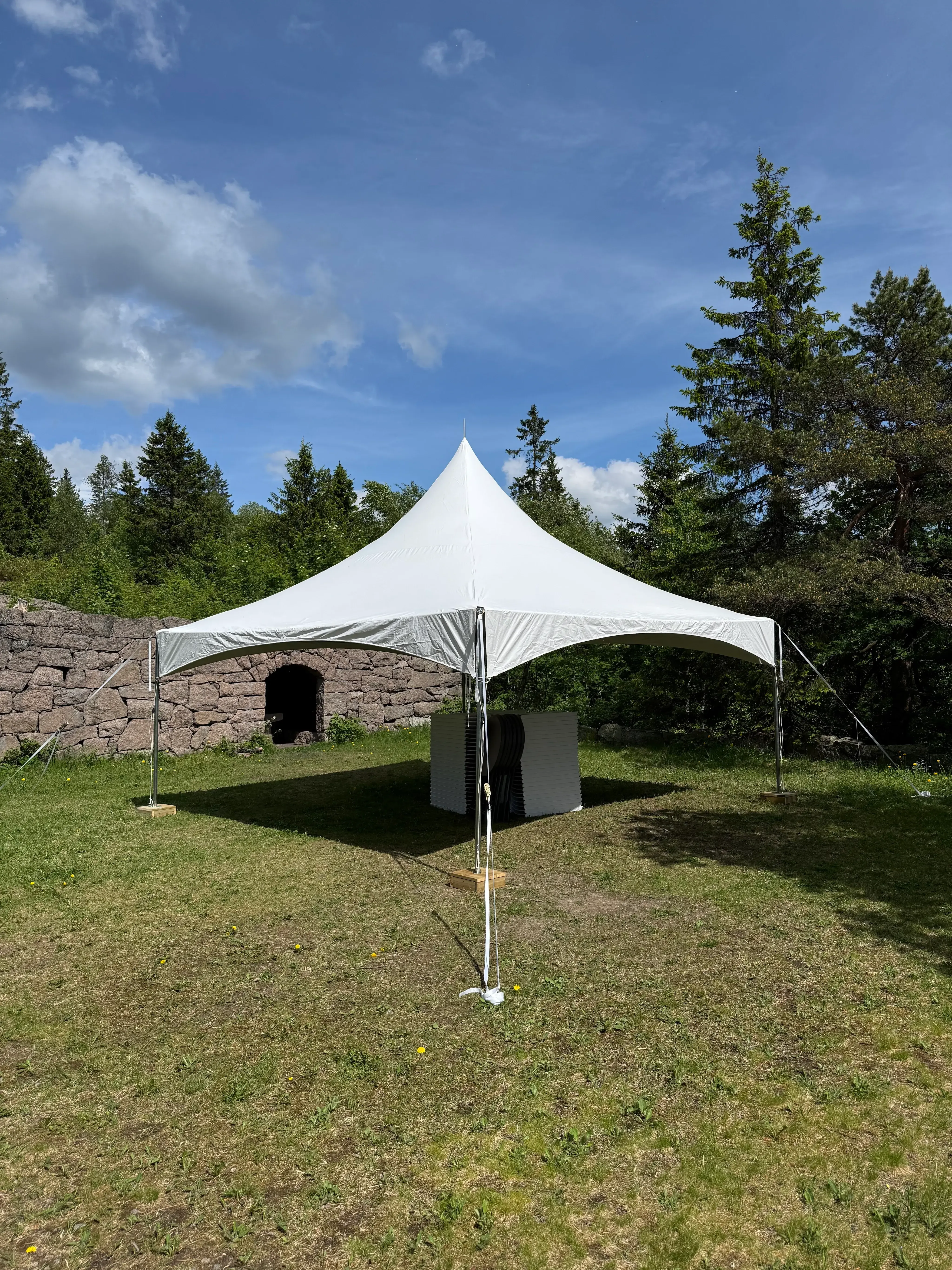 6X6M Topptelt Uten Vegger 32-40 Pers (Inkludert opprigg og nedrigg)