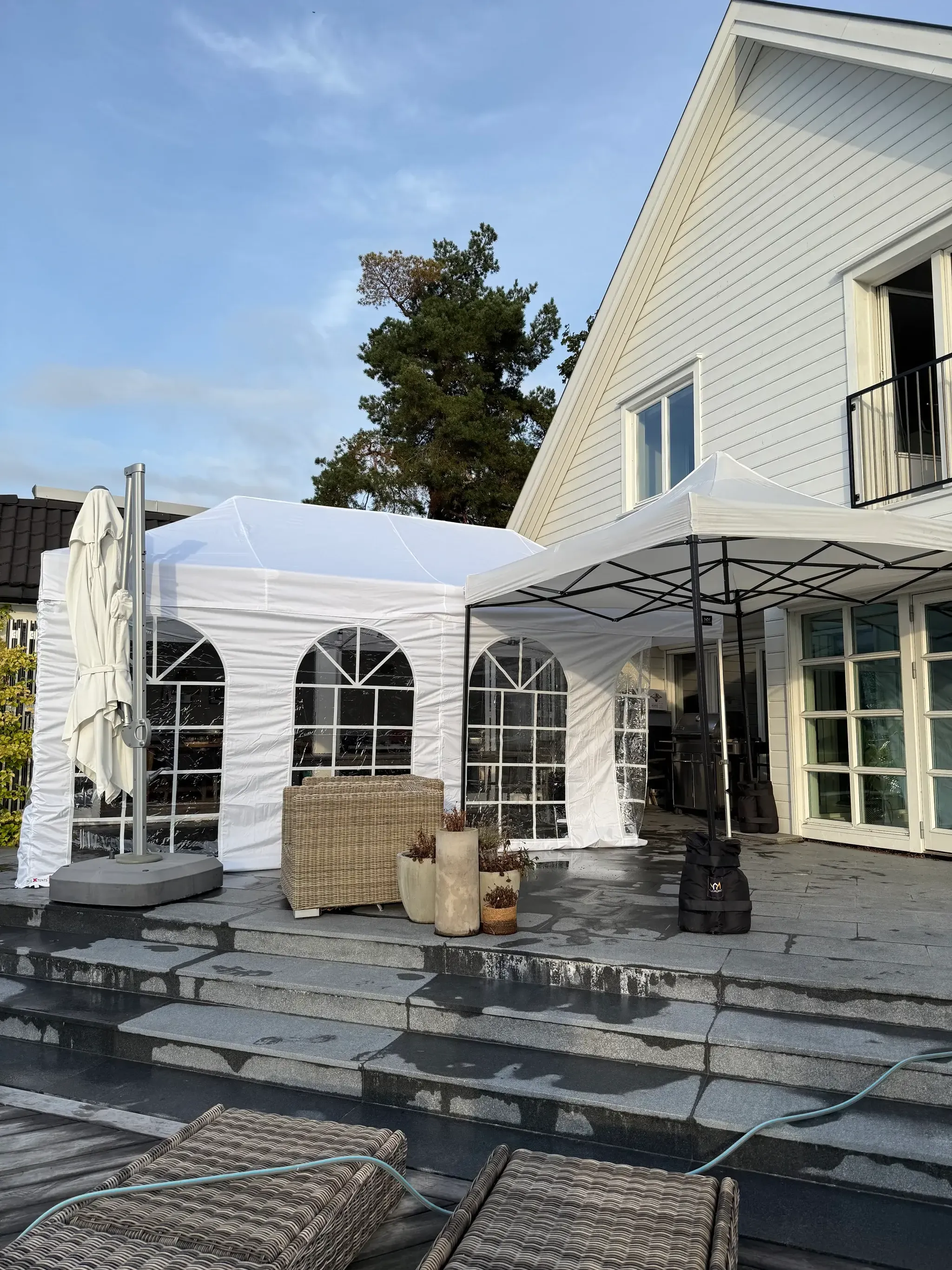 3X6M Quick-Up Telt Med Vegger 16-20 Pers (Inkludert opprigg og nedrigg)