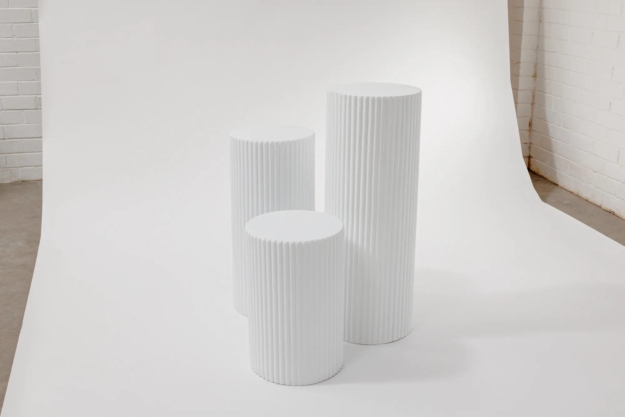 Rippled Plinth Set (Trio)