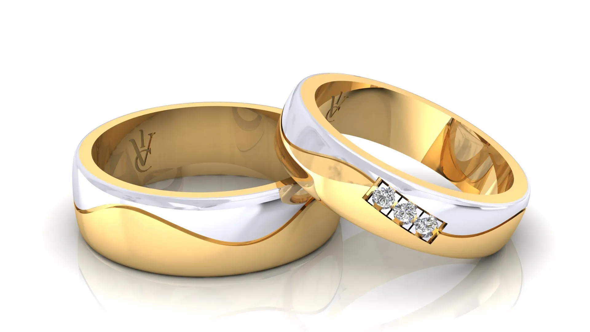 TWO TONE INTERNAL RING