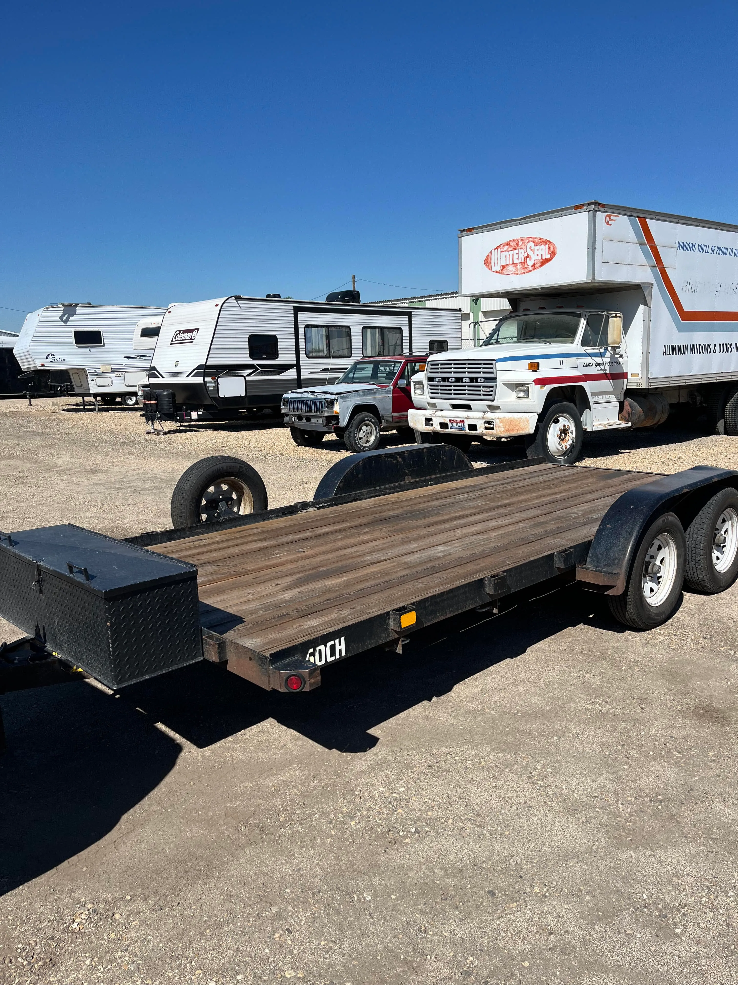 16' Flatbed Trailer With Winch