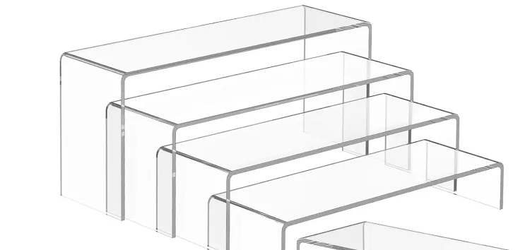 Large Acrylic Risers, Acrylic Display Set Rectangular Stands 