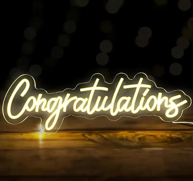 "Congratulations" Neon Sign