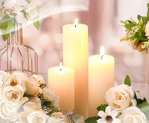 Pillar Candles/Unscented Smokeless Candles