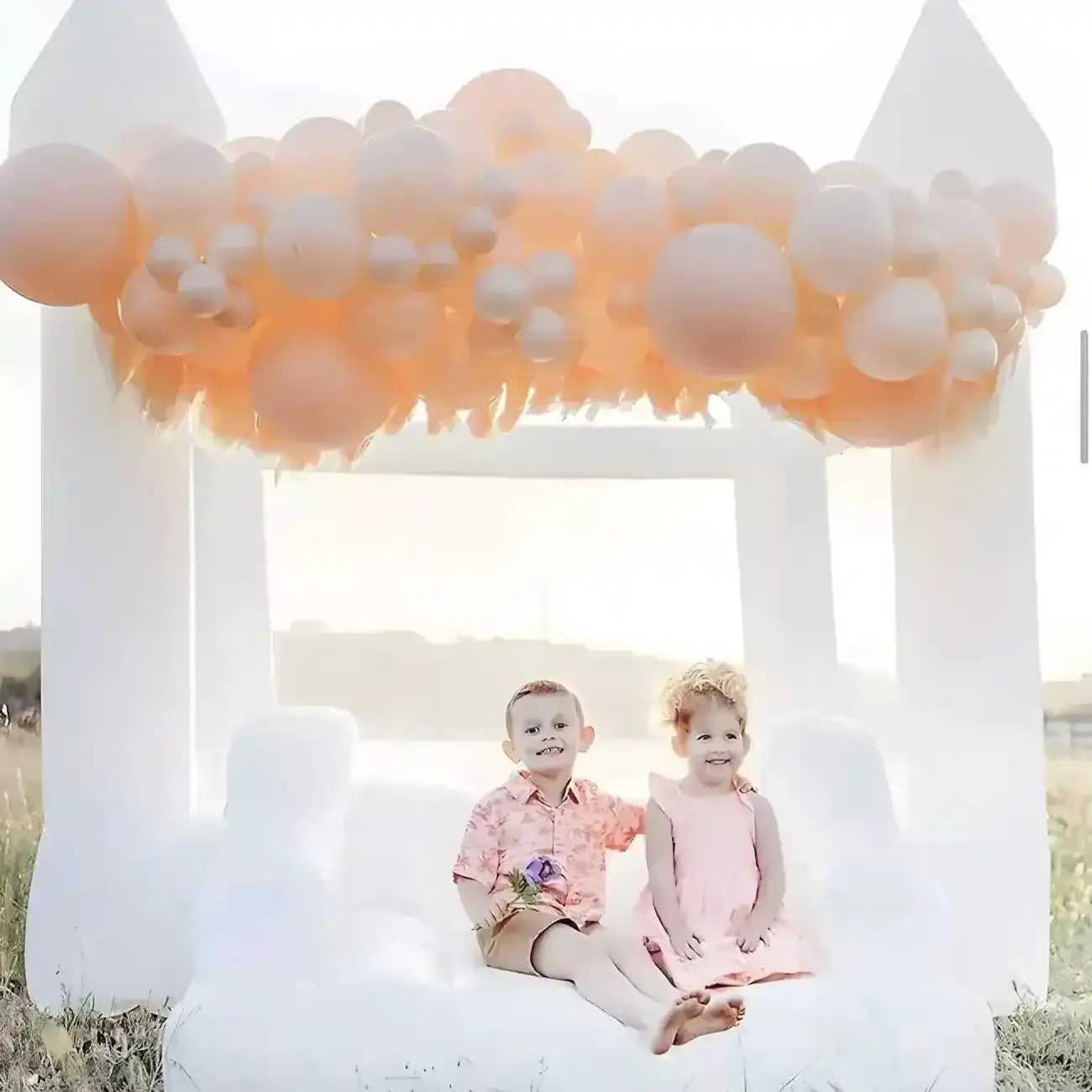 Kid's White Bounce House