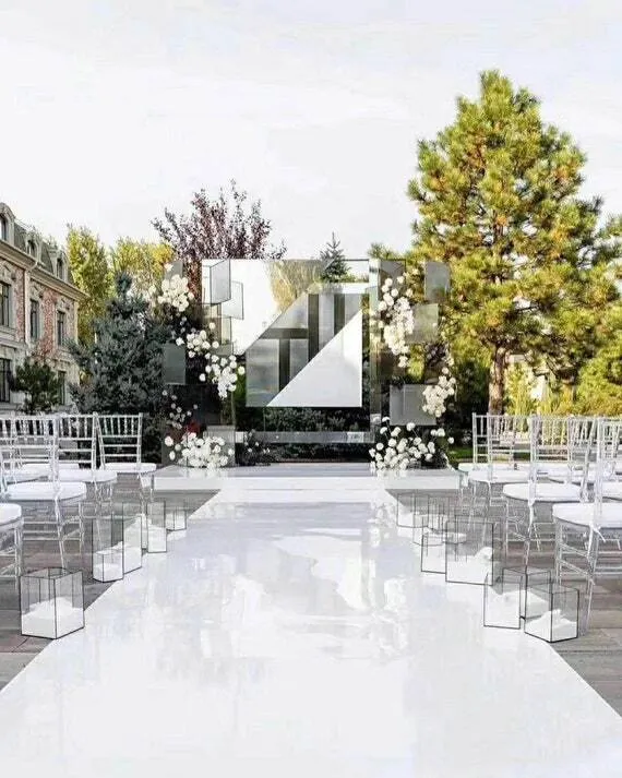 White Mirror Carpet Aisle Runner 