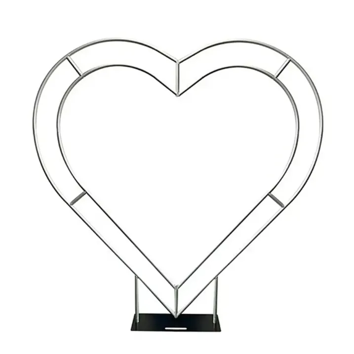 Aluminum Heart Shaped Flower Arch