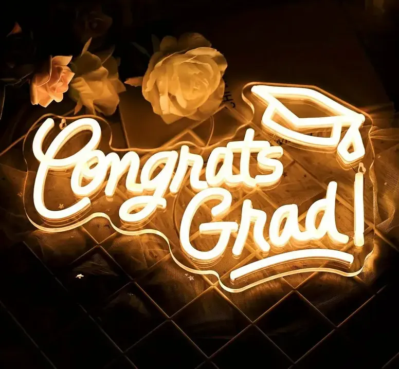"Congrats Grad" Neon Sign