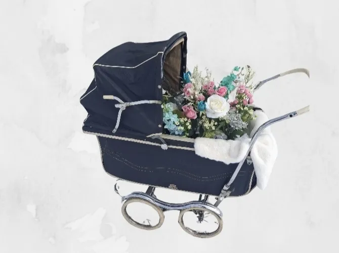 Antique Vintage Wicker Baby Carriage