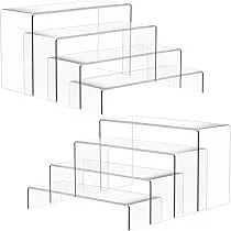Large Acrylic Risers, Acrylic Display Set Rectangular Stands 