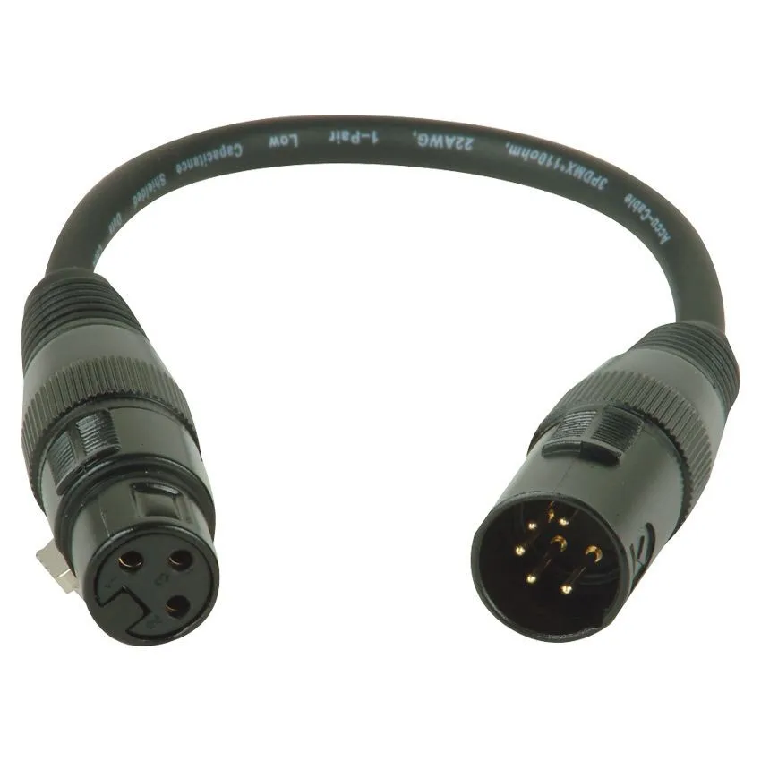 DMX Adapter Kabel 5 pin XLR (m) auf 3 pin XLR (f)