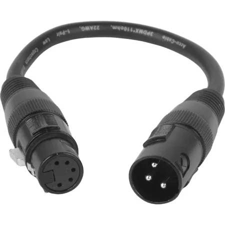 DMX Adapter Kabel 5 pin XLR (f) auf 3 pin XLR (m)