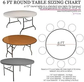 6 ft Round Tables