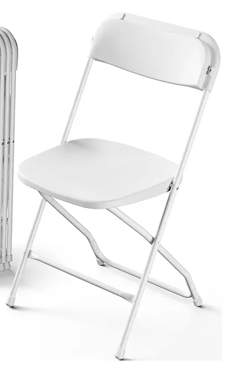 White folding chairs