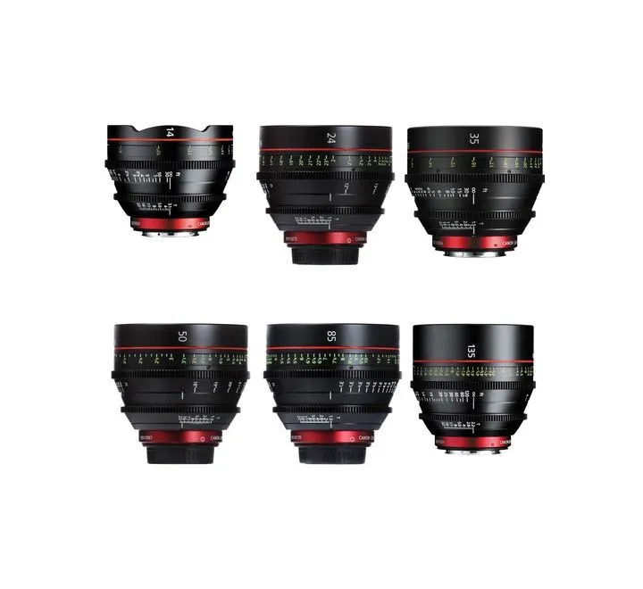CANON CINEMA PRIME 6 LENS SET (14, 24, 35, 50, 85 & 135 MM)