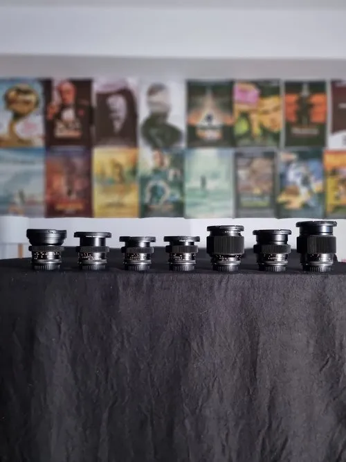 Contax Zeiss Cine-Modded EF Mount 7 lens set (18, 25, 35, 50, 60 macro, 85, 100mm)