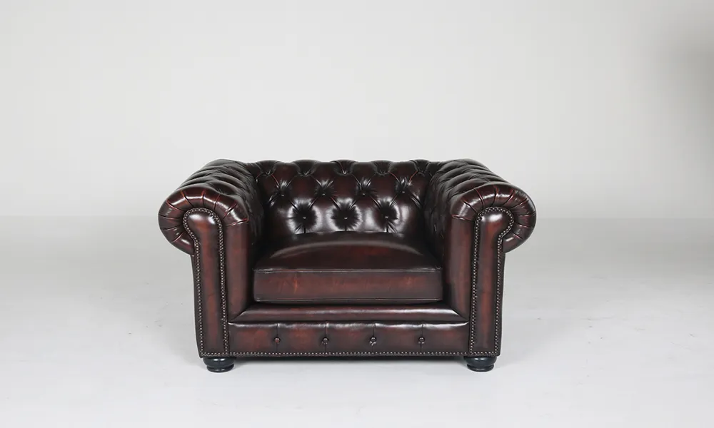 Chesterfield Armchair Brown Leather