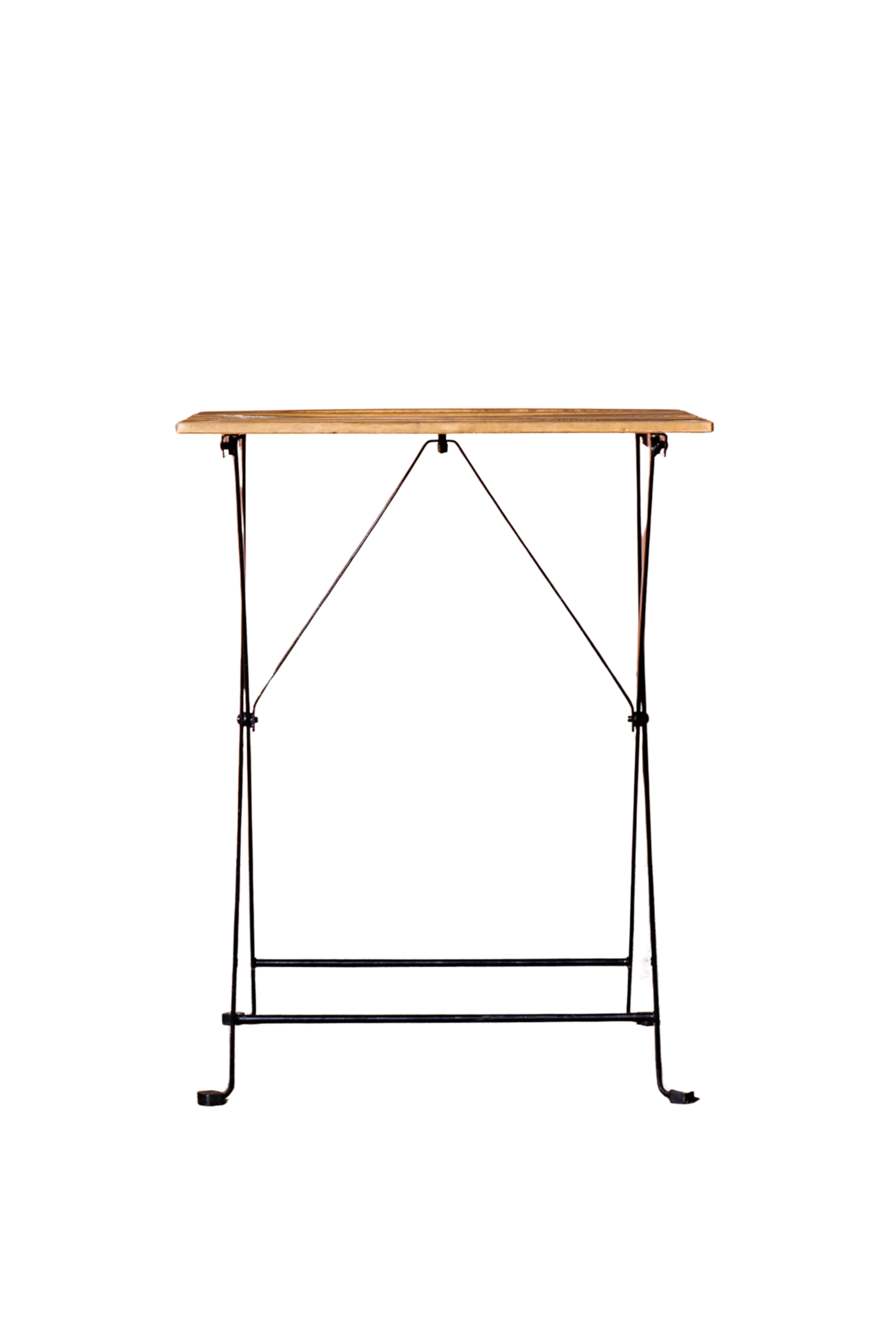 GIARDINETTO - Tavolino da giardino metallo nero e legno