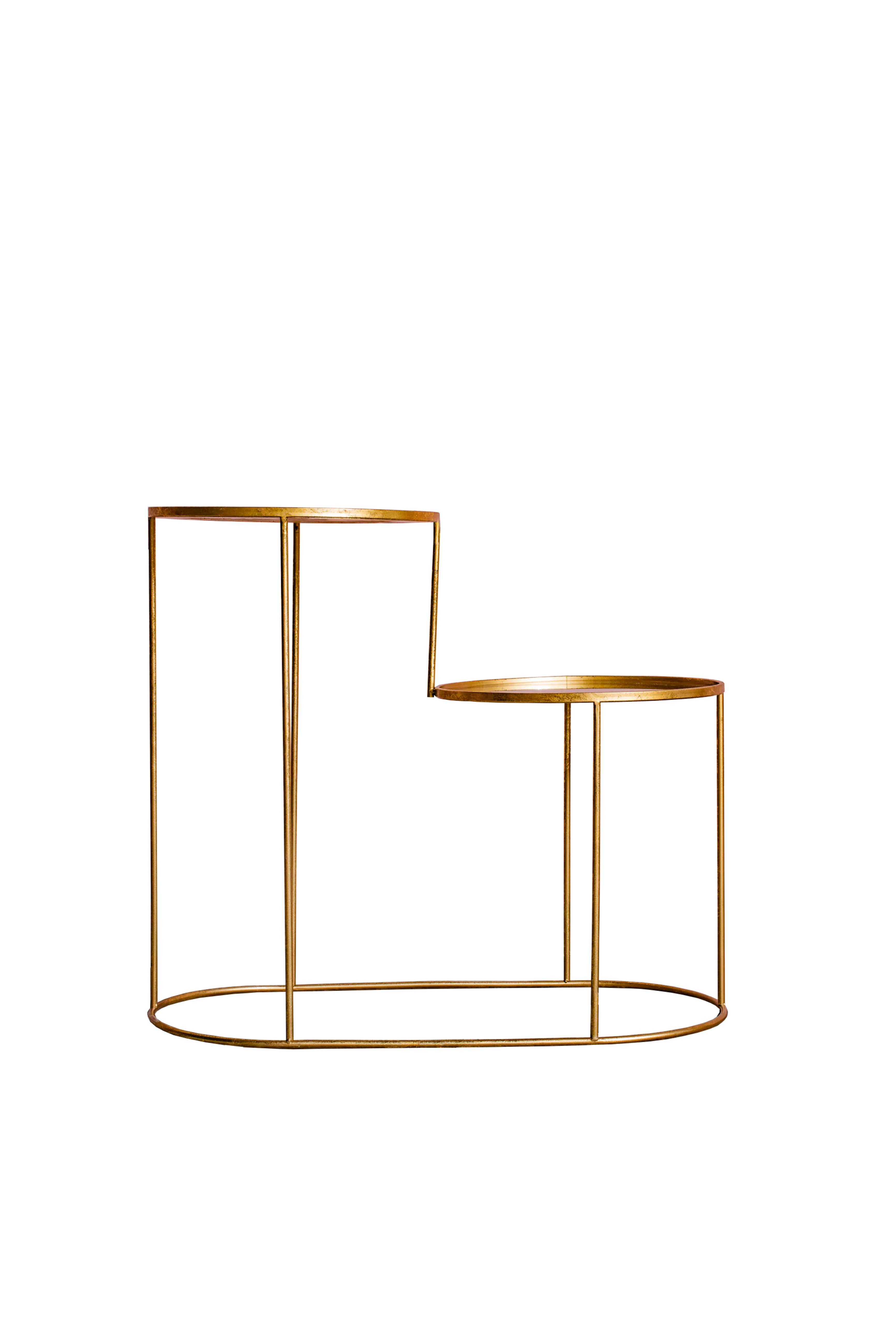 ZINZEMBERG - Tavolino oro opaco specchio due altezze