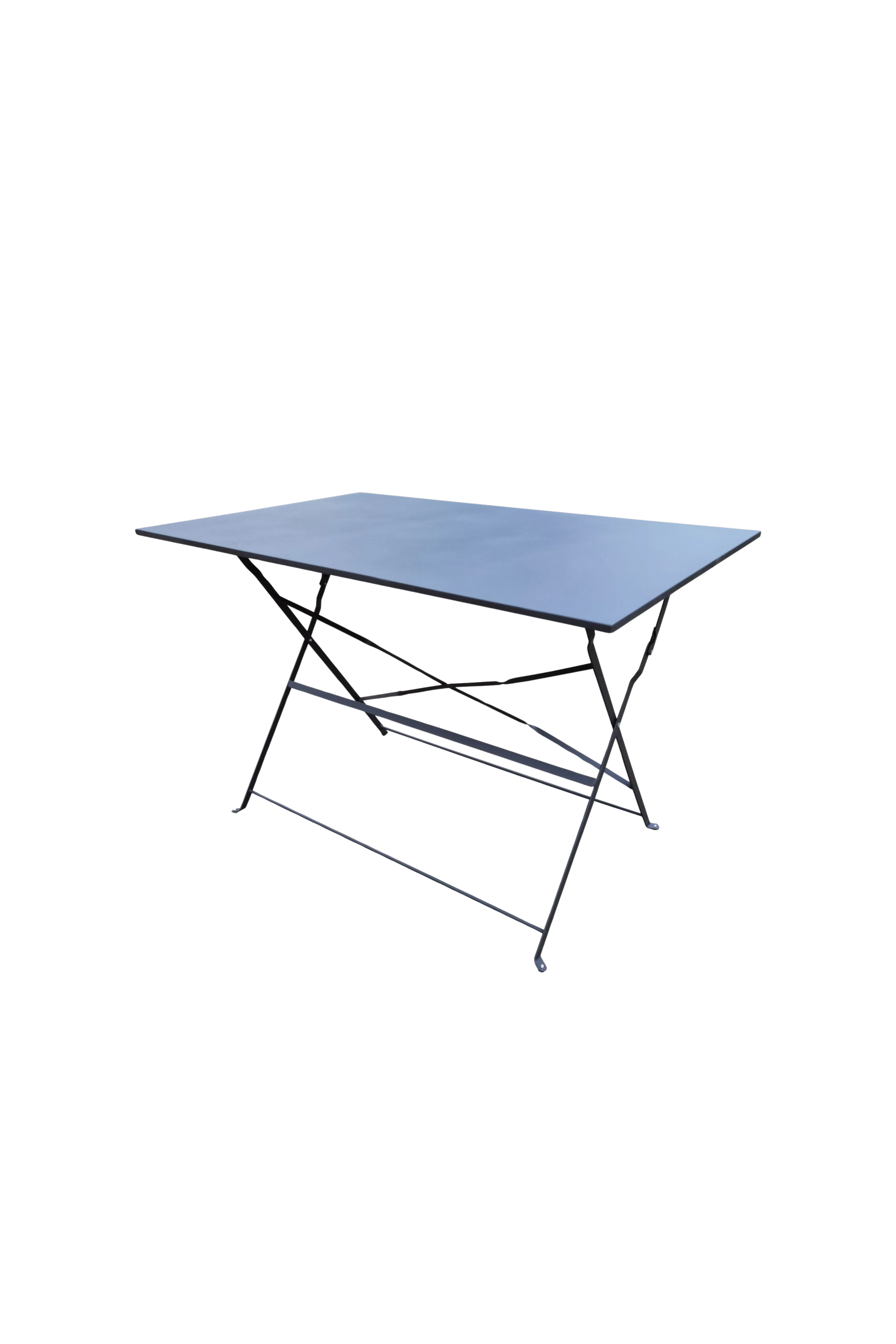 BISTROT - Tavolo da giardino pieghevole in metallo nero