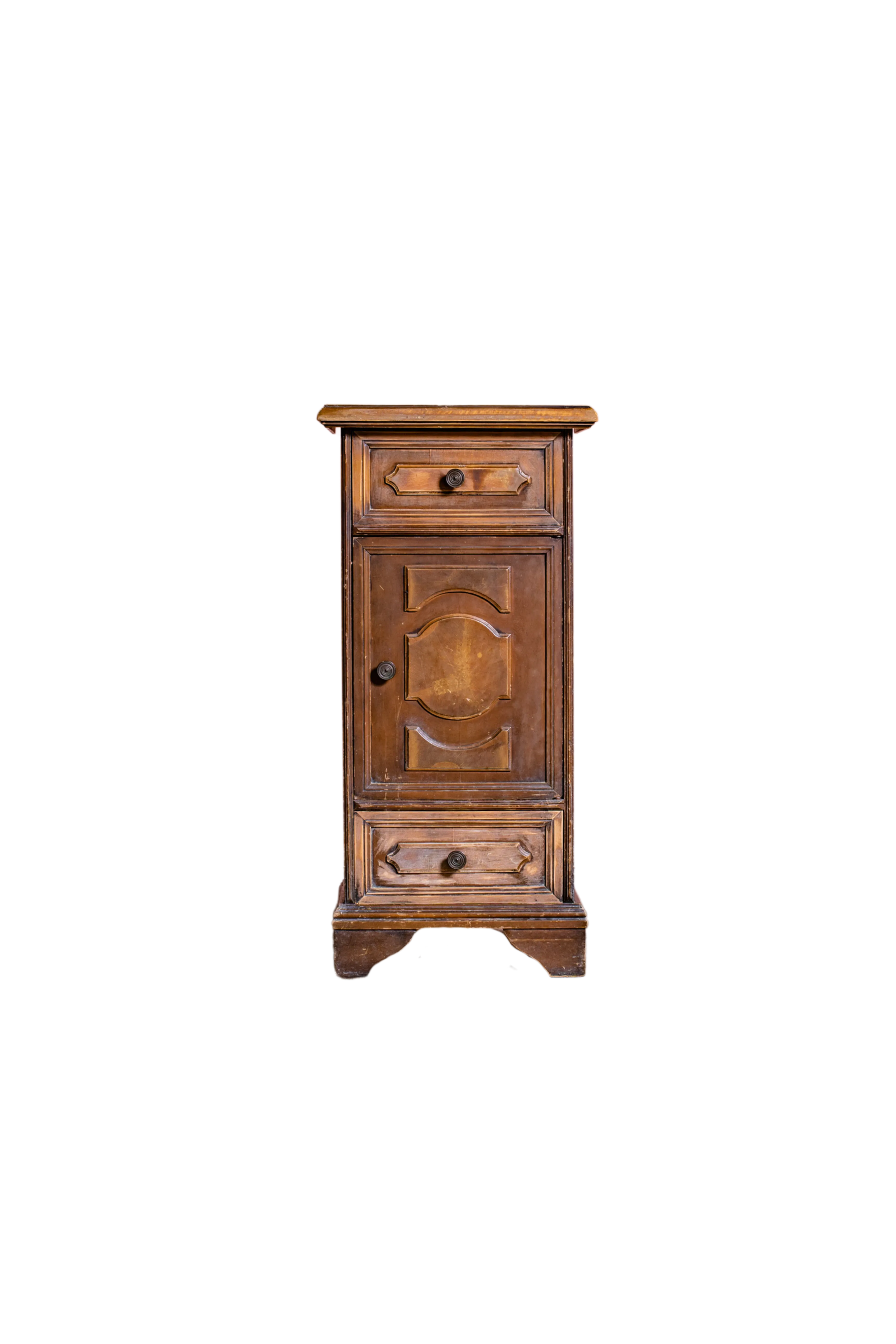 DINO - Comodino legno 2 cassetti 1 anta