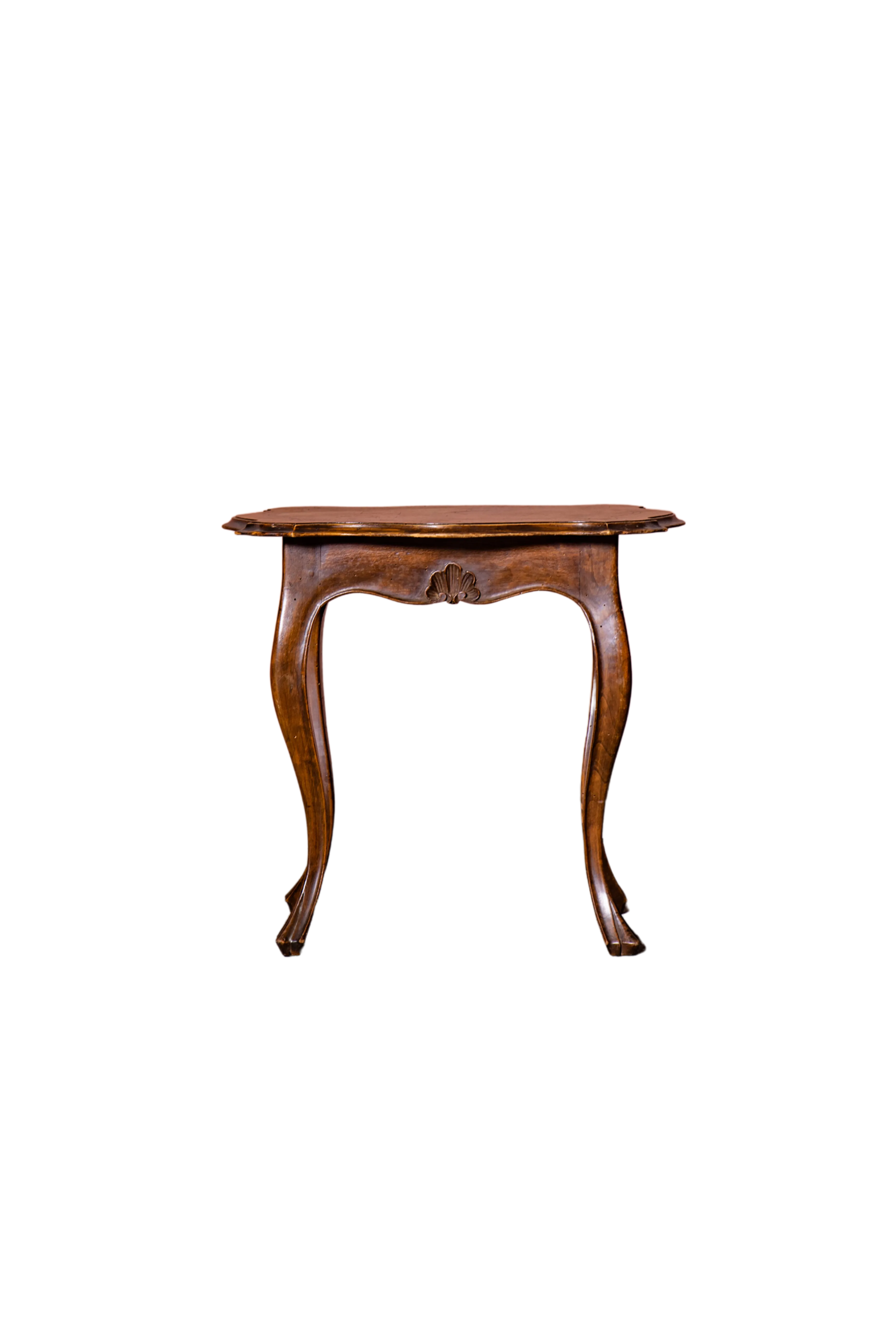 ALVISE - Tavolino alto quadrato legno scuro lavorato veneziano