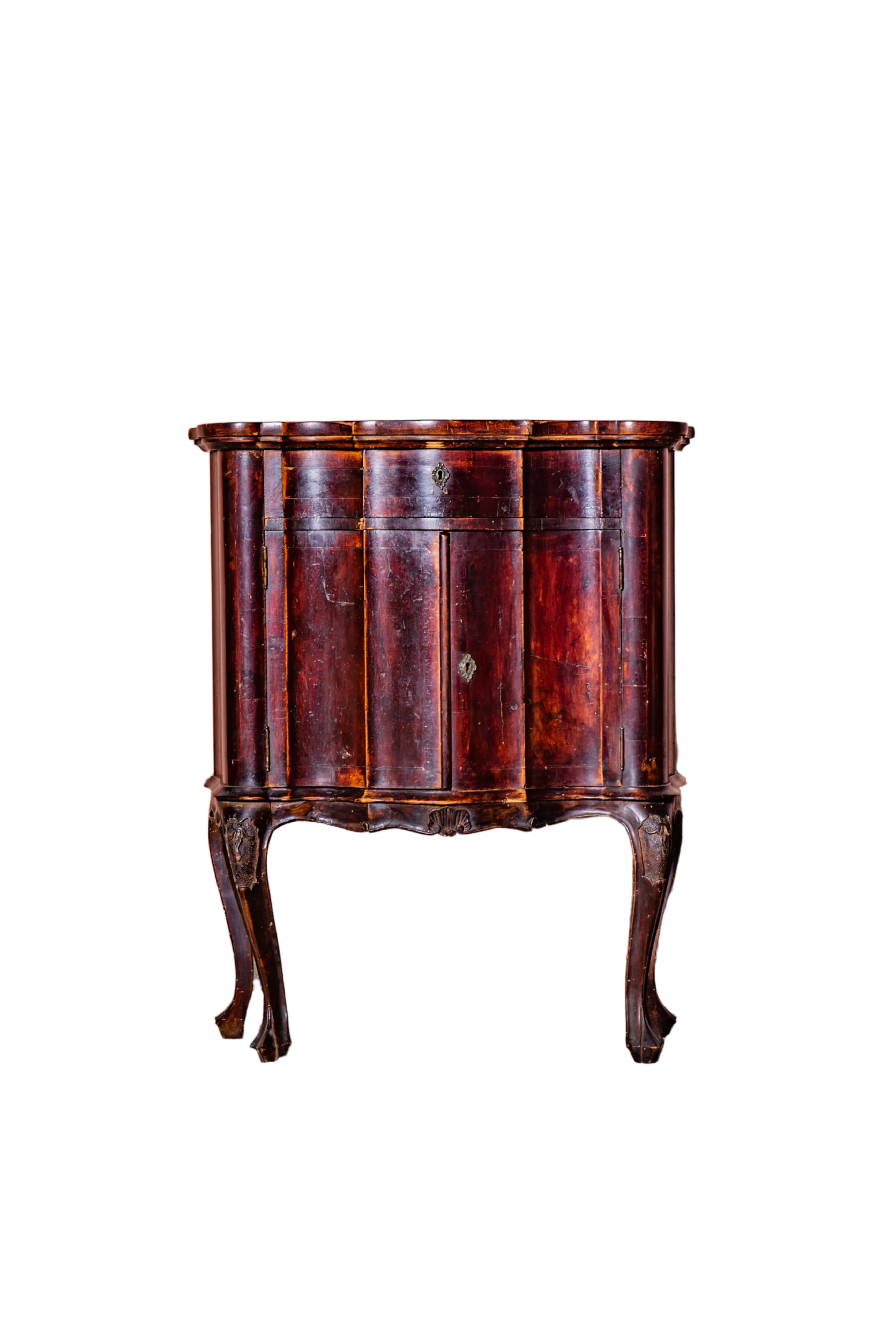 FLORIAN - Mobiletto bar veneziano legno scuro lavorato