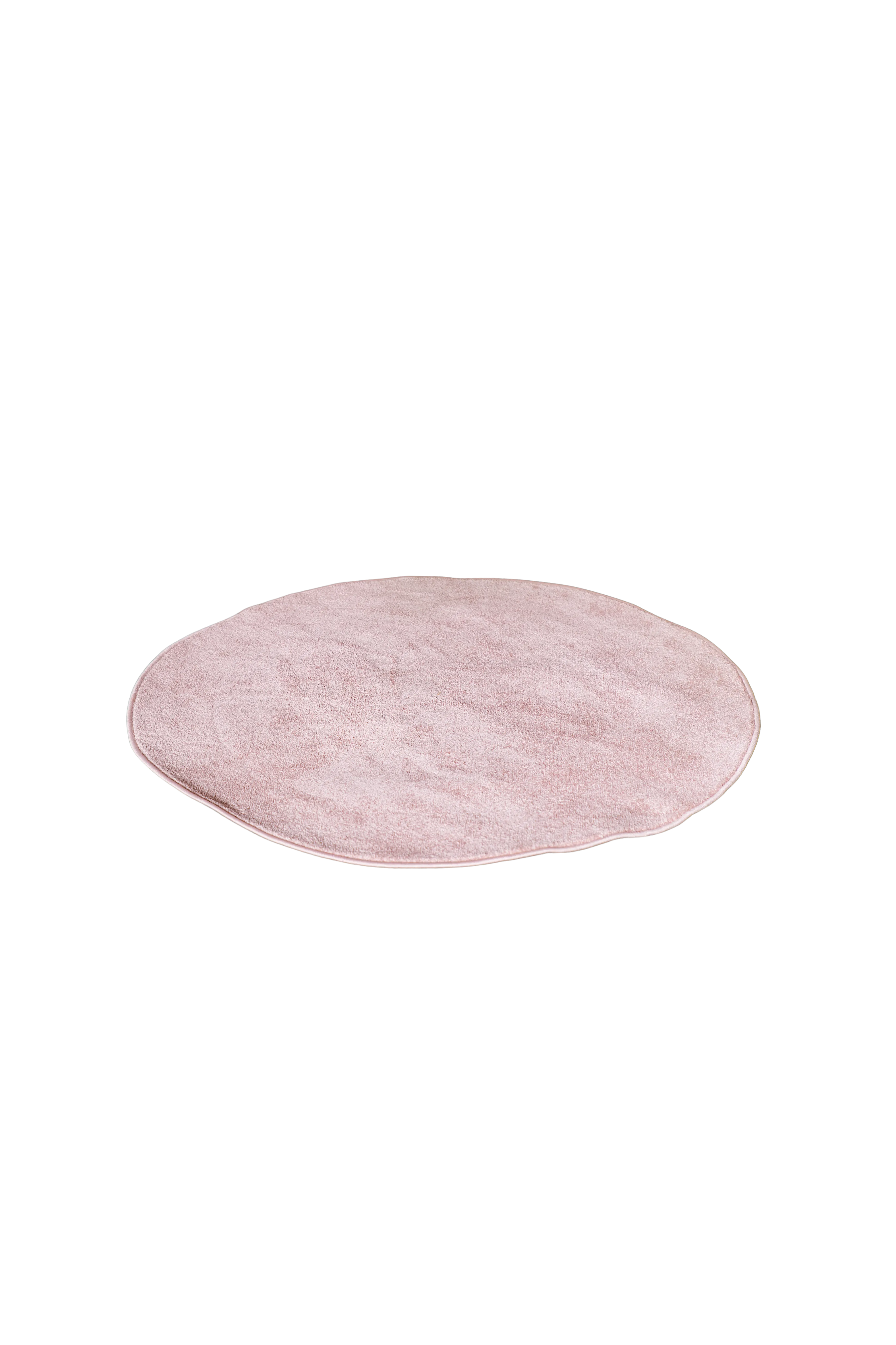 TEDDY - Tappeto rotondo in cotone rosa