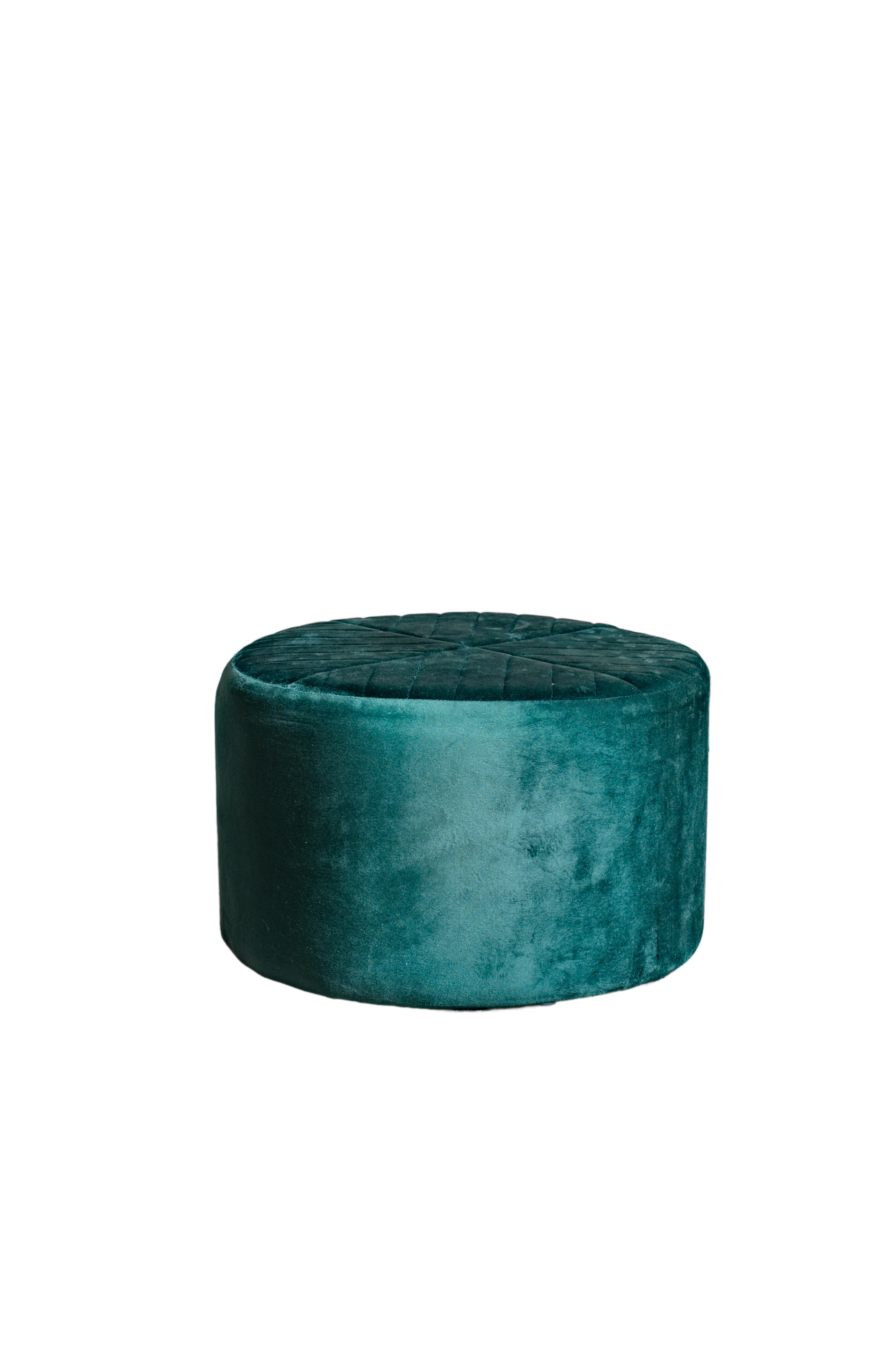 ELF LOW CYLINDER - Pouf basso verde bosco