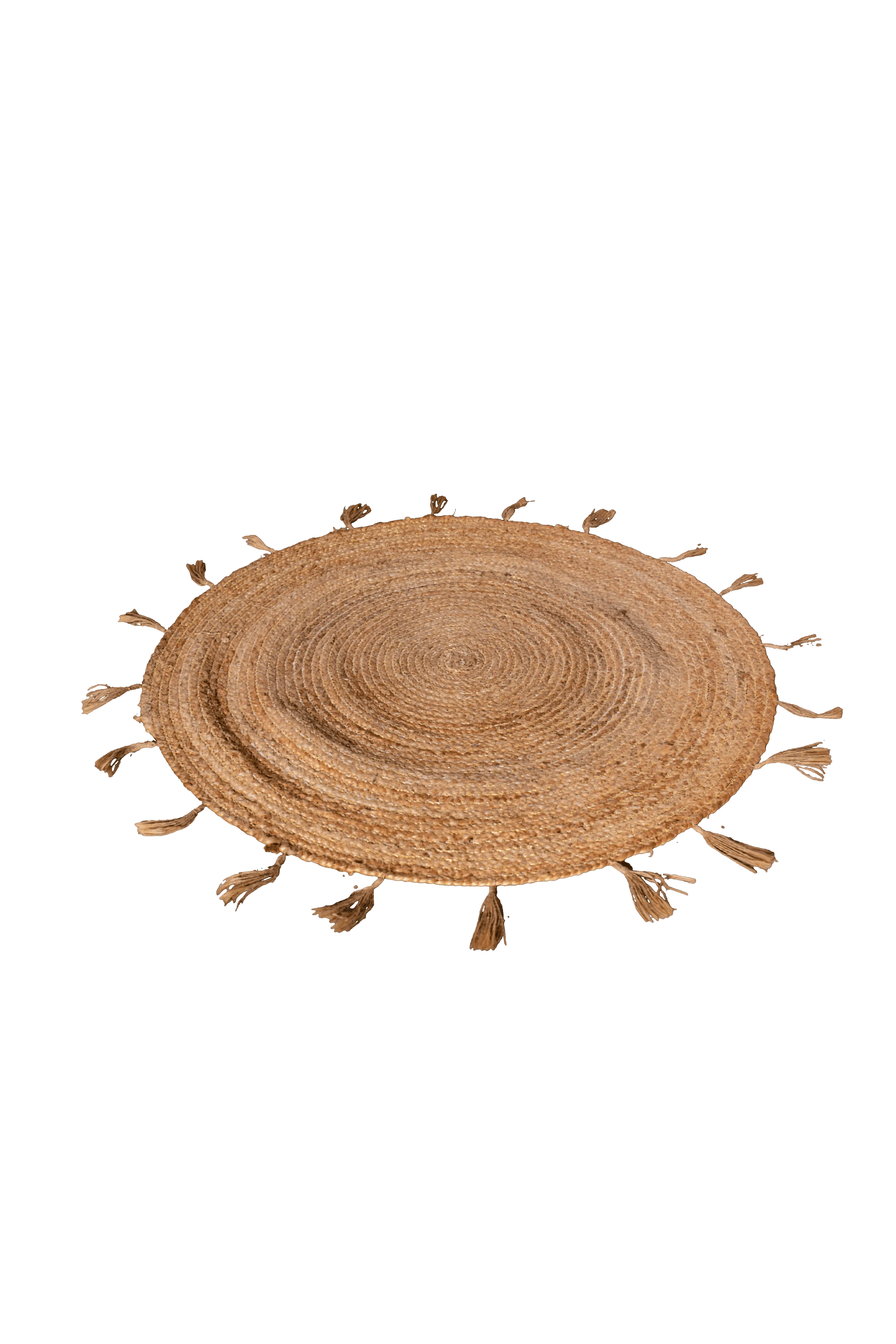 HAO - Tappeto paglia rotondo grande con frange