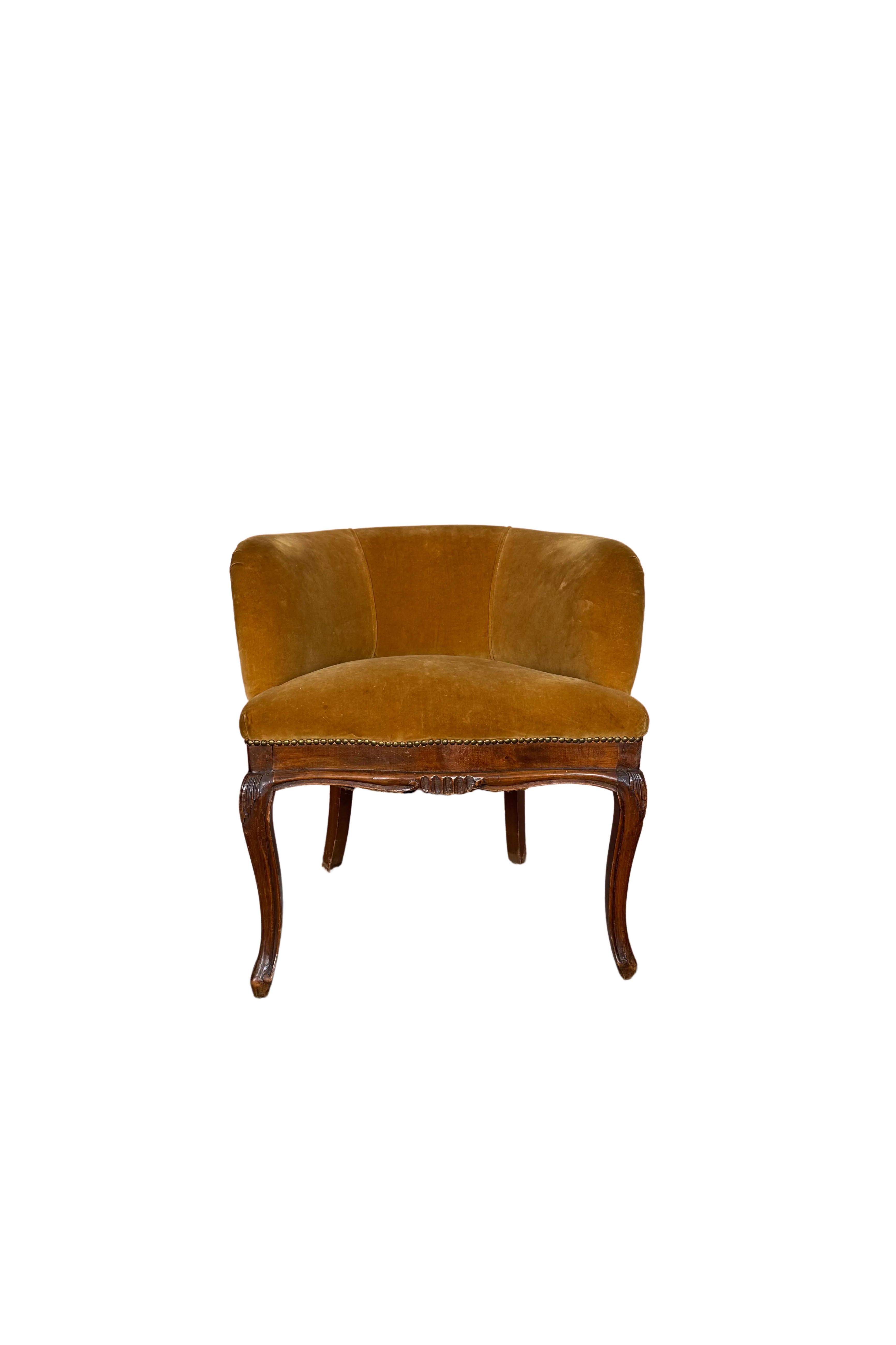 PANZEROTTO MUSCHIATO - Poltroncina in velluto muschio