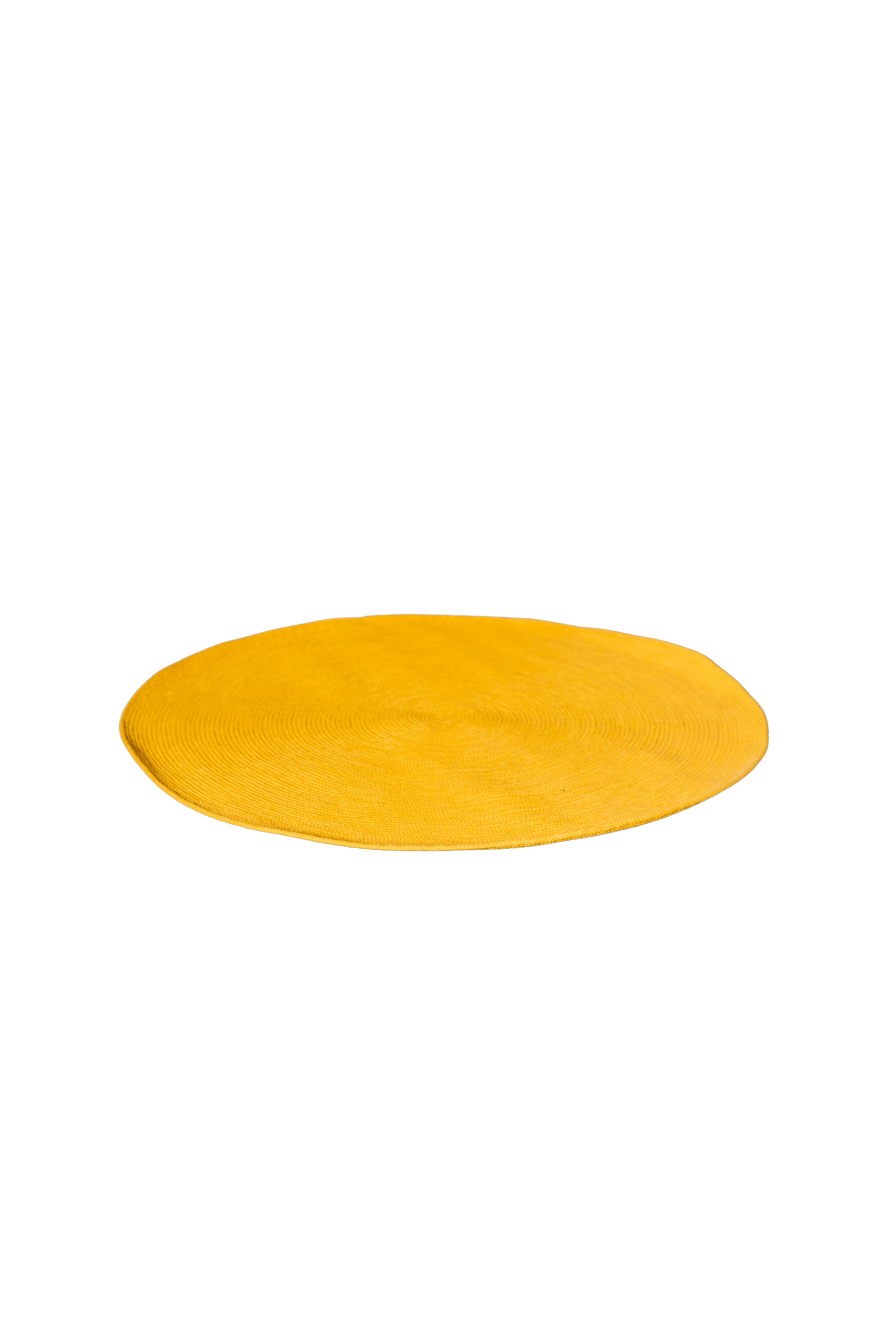 OVO - Tappeto rotondo in cotone giallo