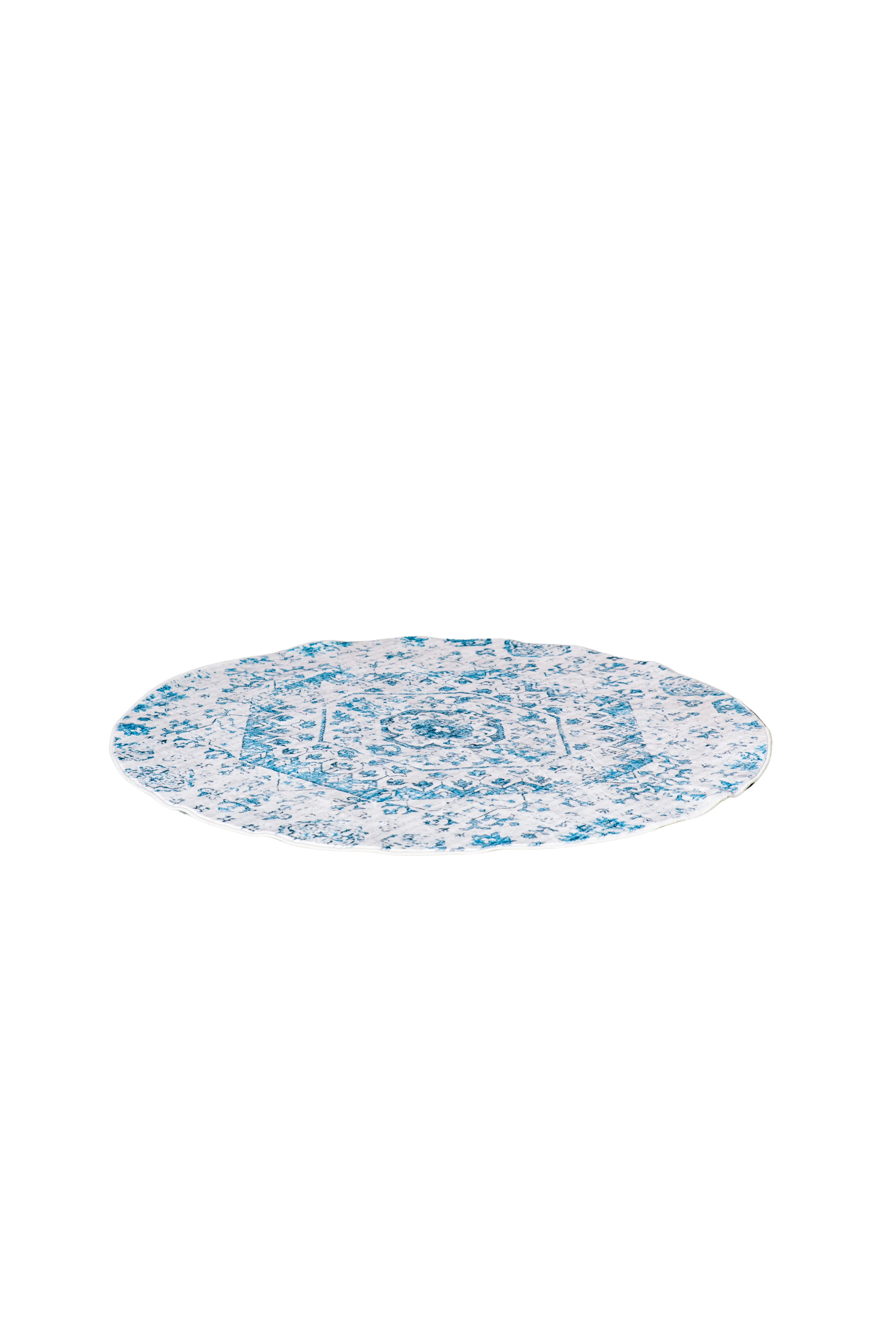 YAZD - Tappeto rotondo cotone con disegno persiano 