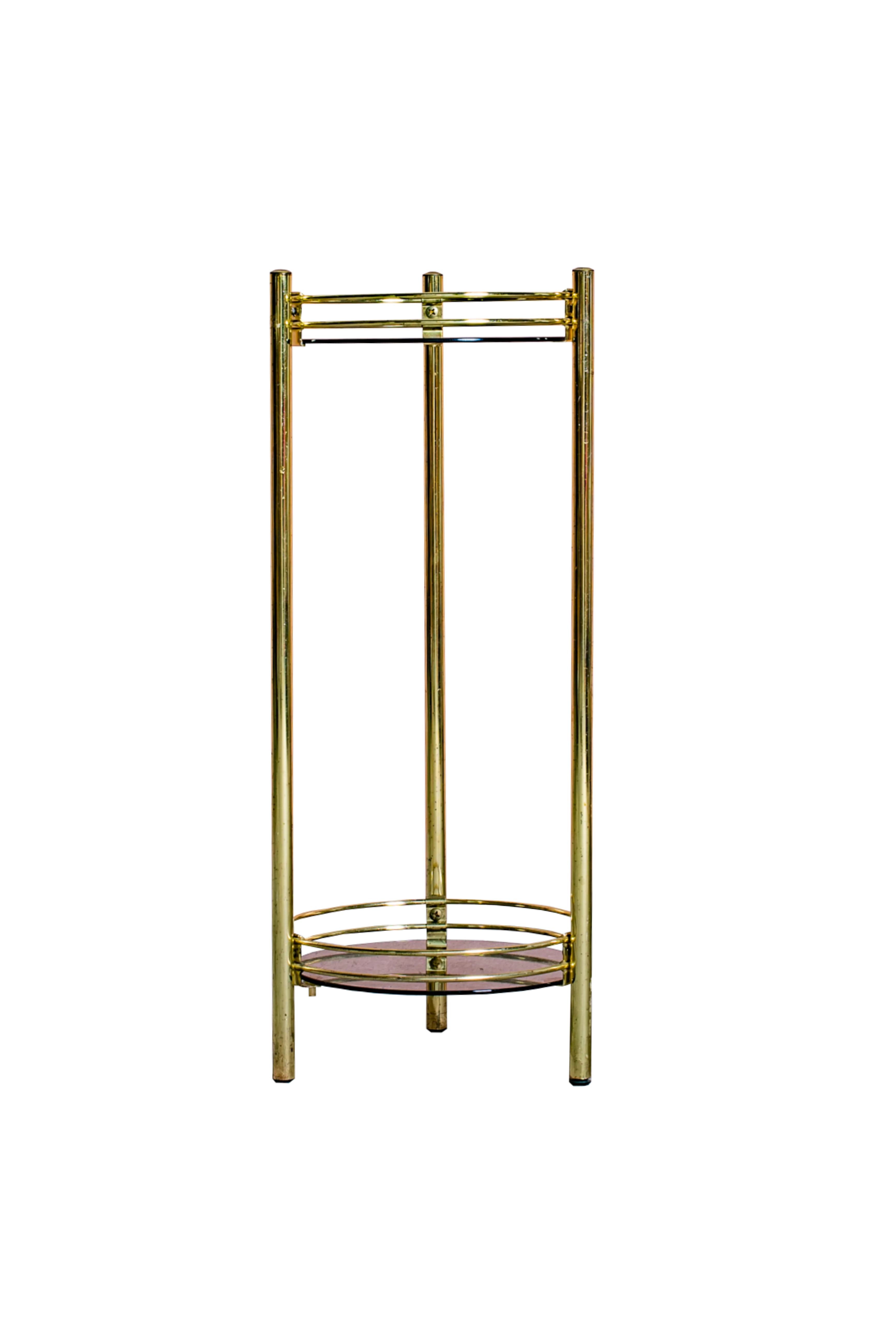 ZENIT - Tavolinetto oro lucido e vetro Midcentury