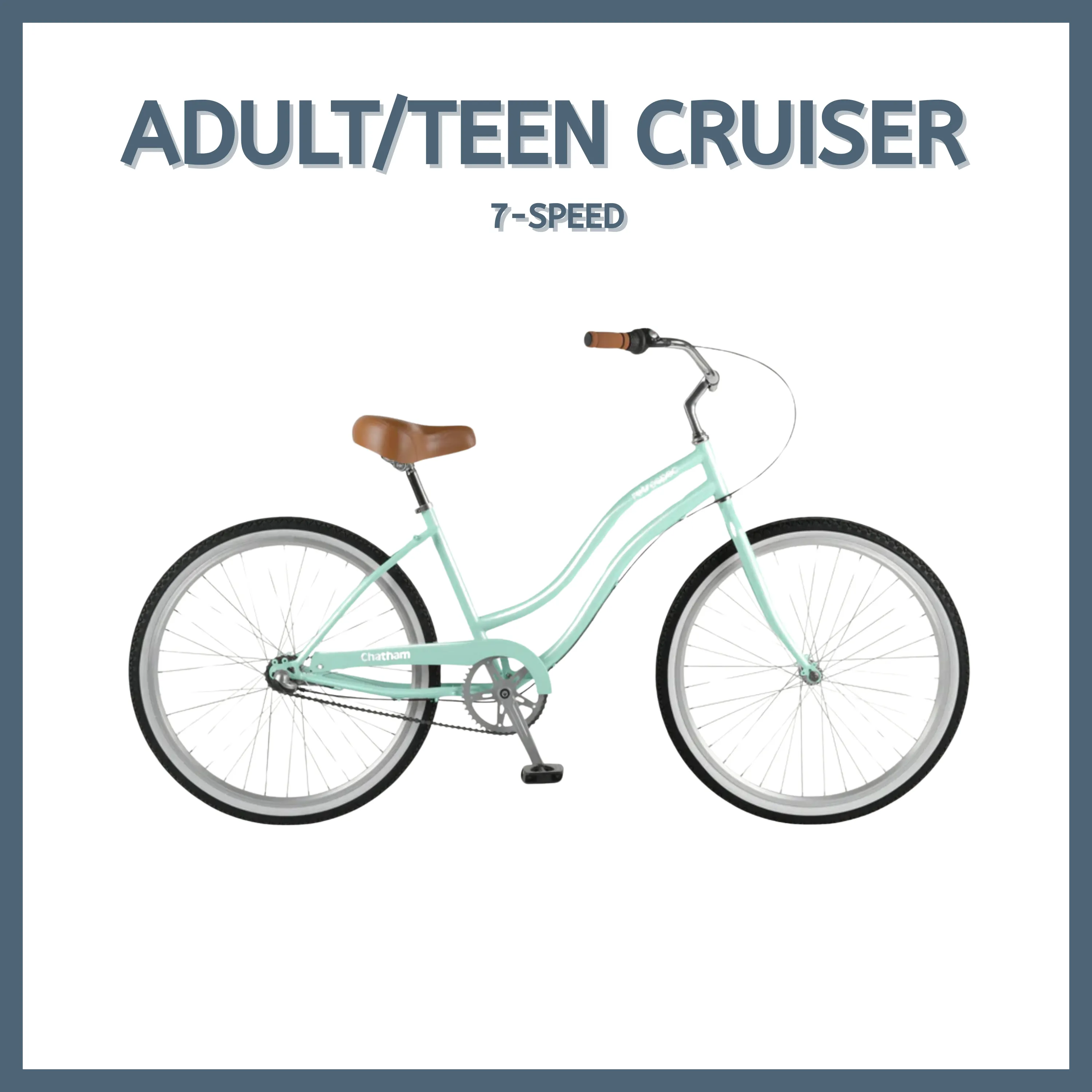 Adults or Teenagers Cruiser (5′ 2″ & Up) - 7 Speed