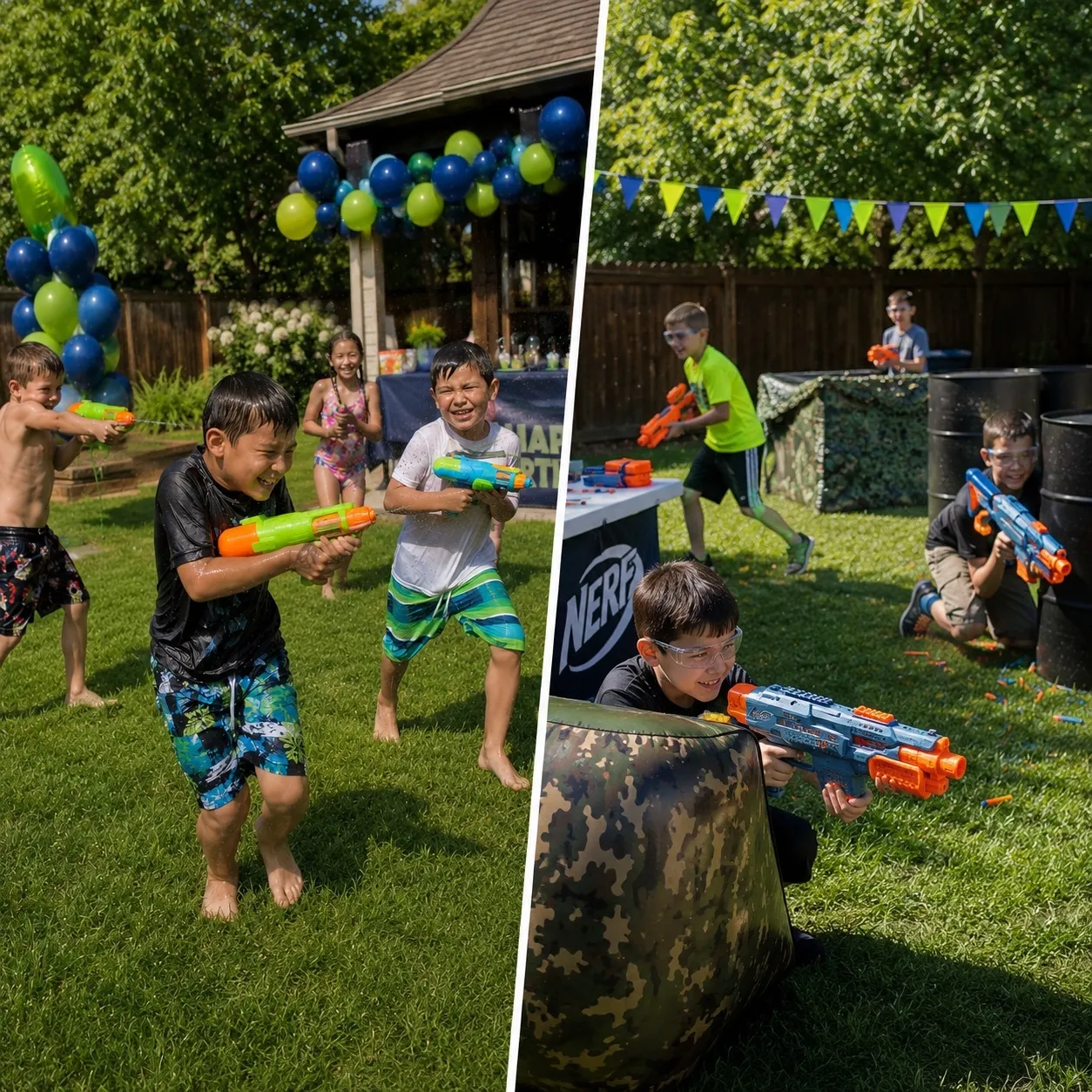 Party Packages: Nerf Battles, Water Guns & Laser Tag