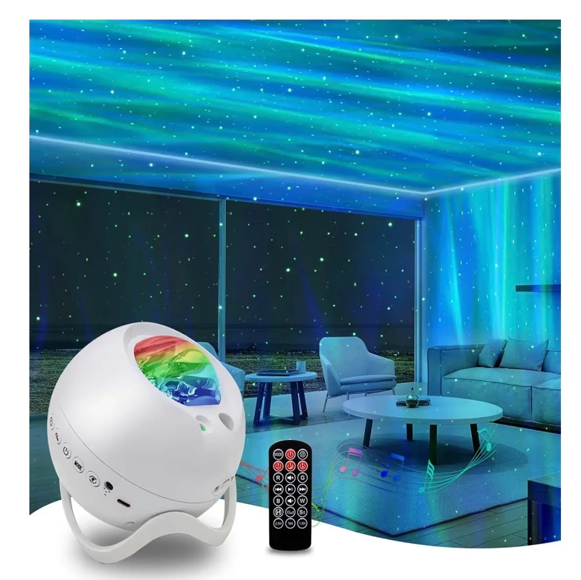 Northern Lights Projector with Bluetooth Speaker