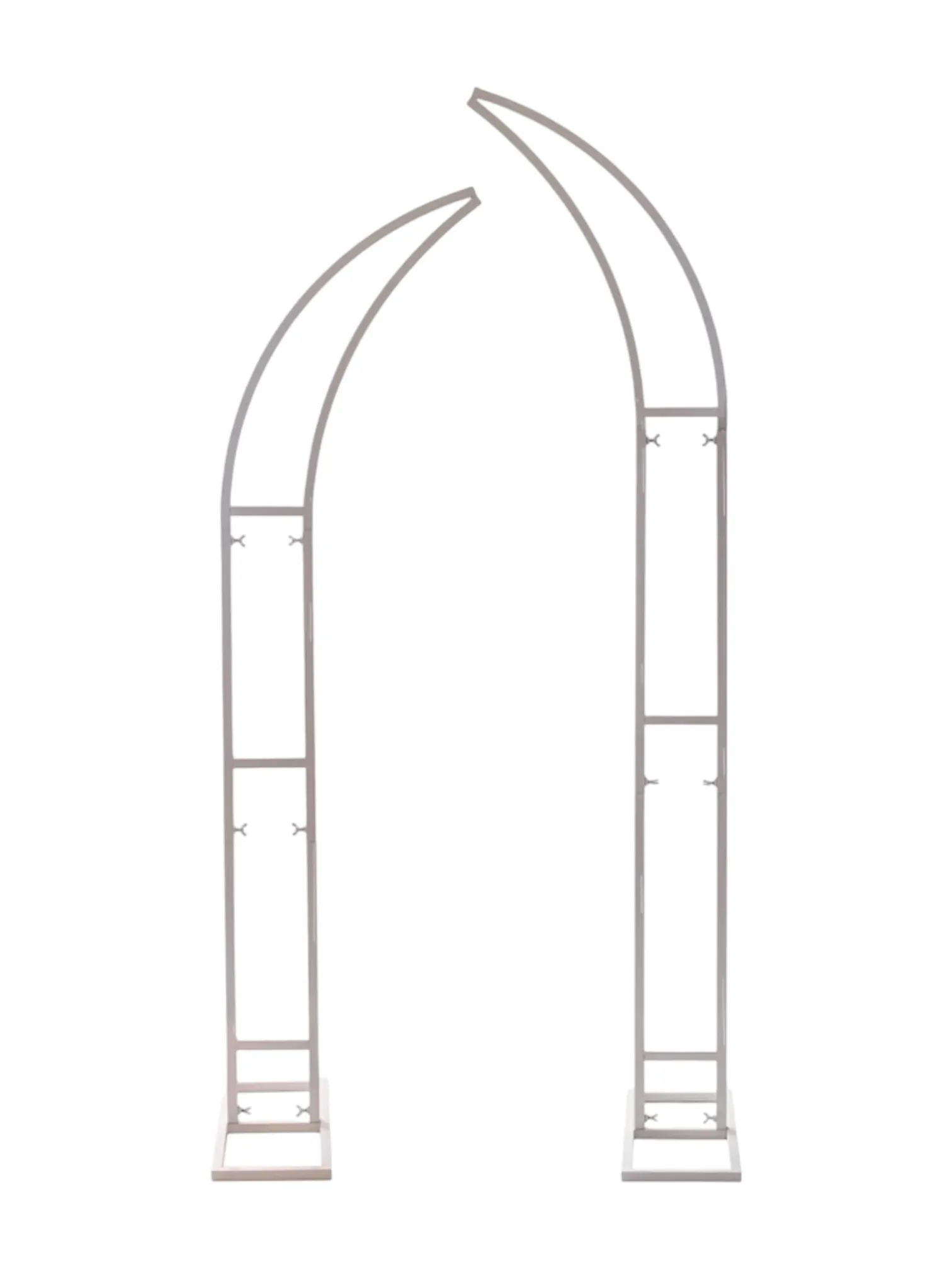 White Metal 2-Piece Half Arch 